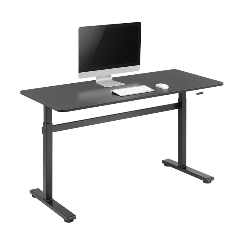 LogiLink EO0027 – Sitz-/Steh-Tisch, manuell, 140 × 60 cm, Höhe 70–117 cm, 40 kg, schwarz