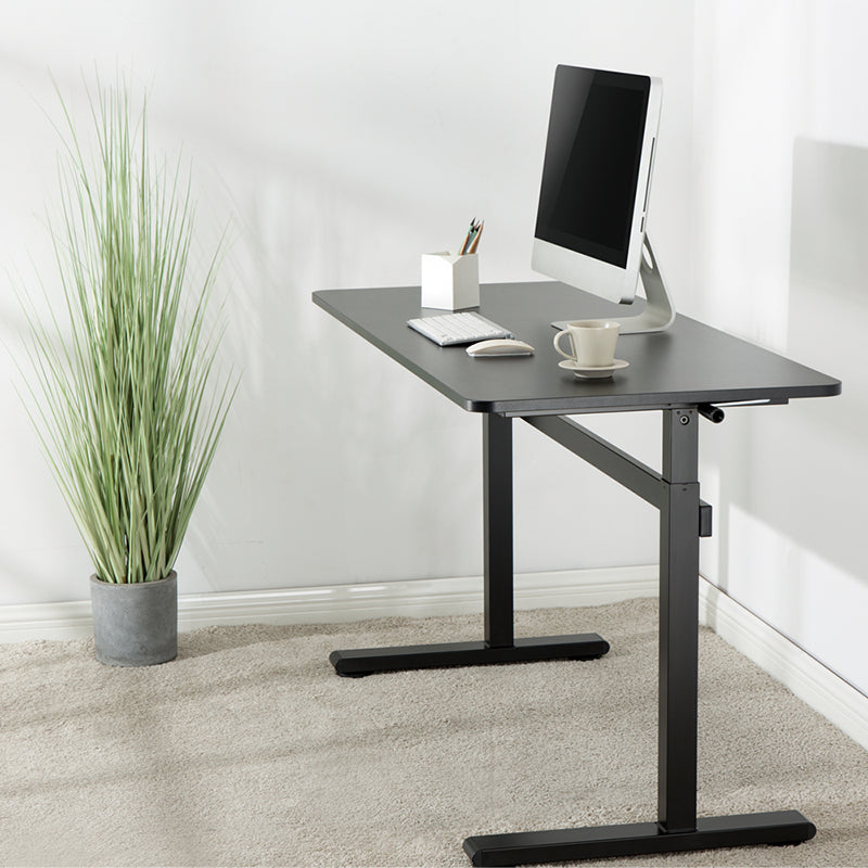 LogiLink EO0027 – Sitz-/Steh-Tisch, manuell, 140 × 60 cm, Höhe 70–117 cm, 40 kg, schwarz