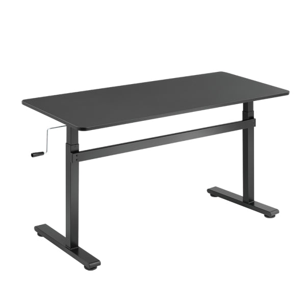 LogiLink EO0027 – Sitz-/Steh-Tisch, manuell, 140 × 60 cm, Höhe 70–117 cm, 40 kg, schwarz