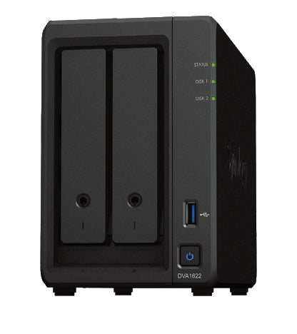 Synology DVA1622 NVR – 2 Einschübe, 6 GB RAM, Intel J4125, HDMI, 1× Gigabit Ethernet