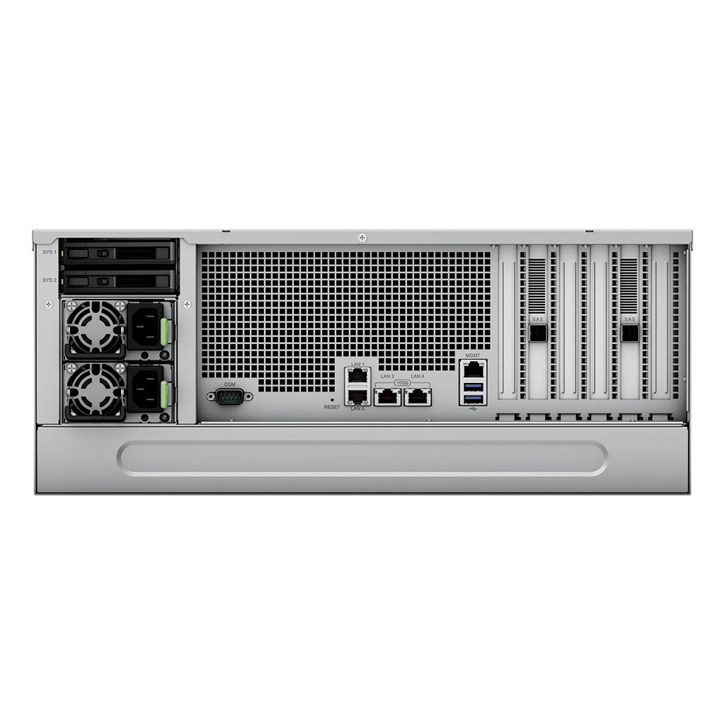 Synology HD6500 – 60-Bay Rack 4U NAS – 2×Intel Xeon Silver 4210R, 64 GB RAM, 10GbE, redundantes Netzteil