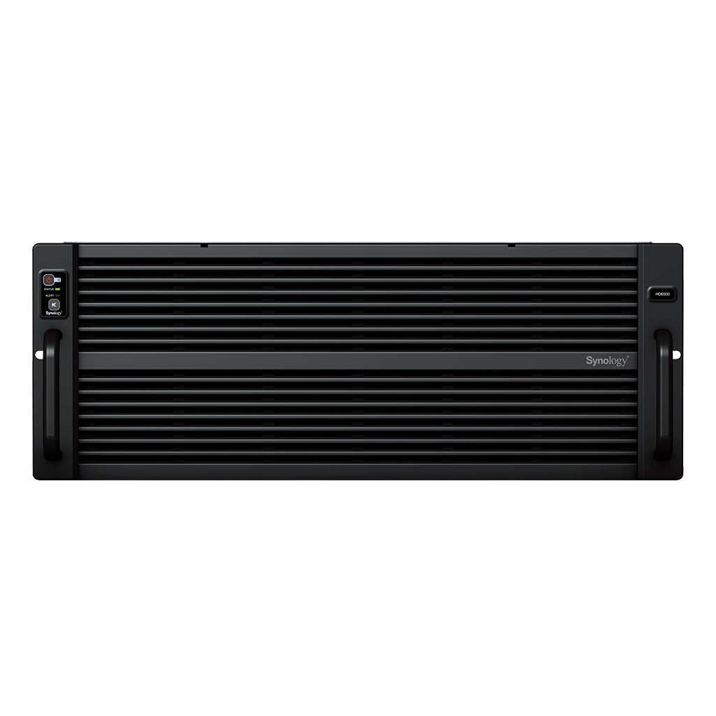 Synology HD6500 – 60-Bay Rack 4U NAS – 2×Intel Xeon Silver 4210R, 64 GB RAM, 10GbE, redundantes Netzteil