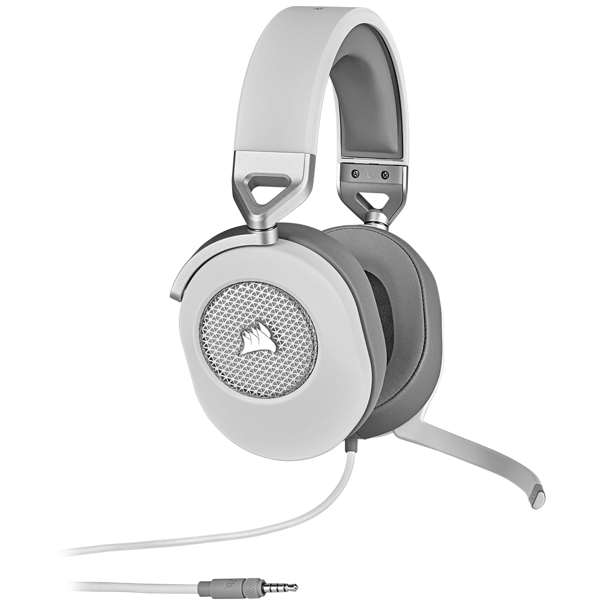 Corsair HS65 Surround – Gaming-Headset, kabelgebunden, 7.1, für PC, Boom-Mikrofon, Weiss