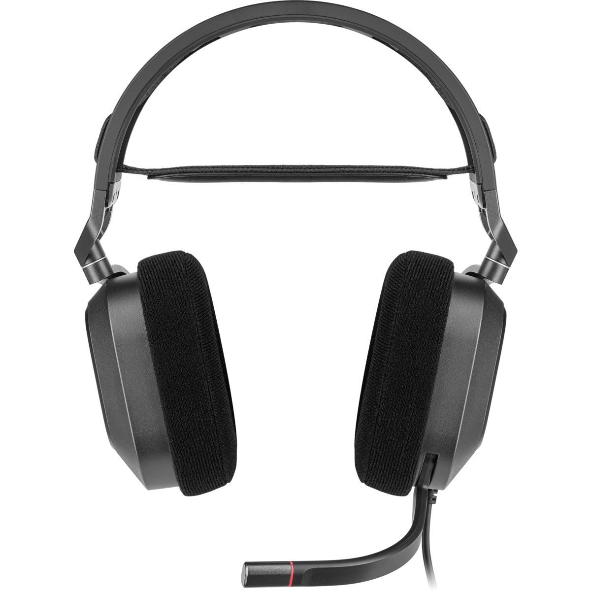 Corsair HS80 RGB – Gaming-Headset (Over-Ear) – USB-A, 7.1 Surround, wegklappbares Mikrofon – Schwarz – für PC