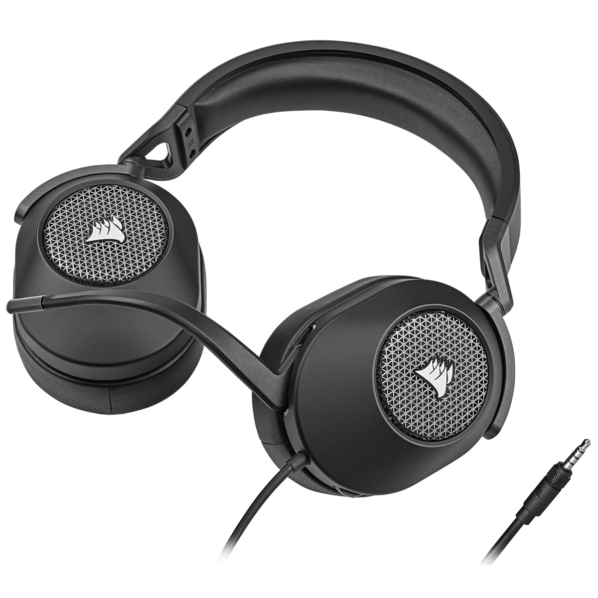 Corsair HS65 Surround Carbon – On-Ear Gaming-Headset – 3,5 mm, abnehmbares Mikrofon