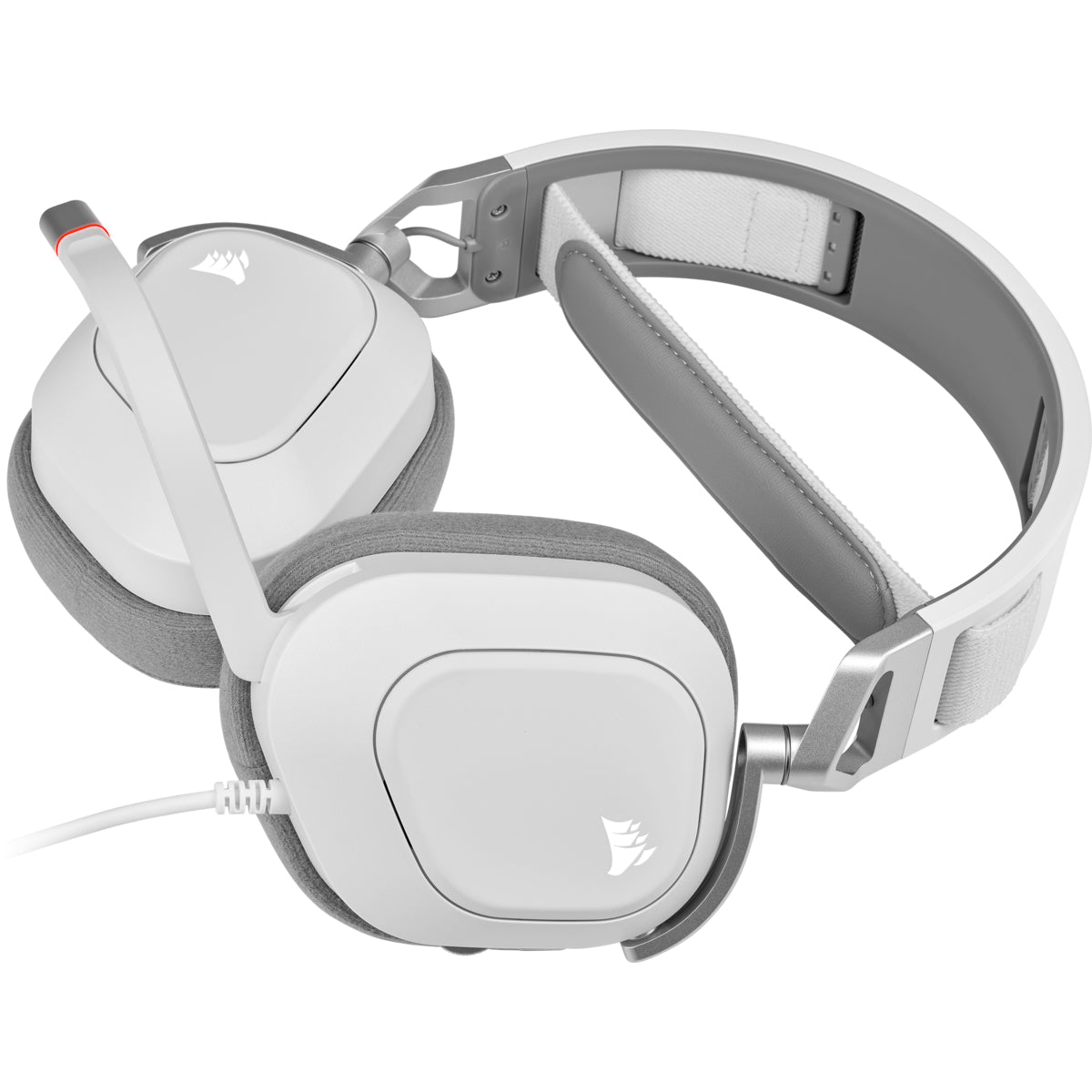 Corsair HS80 RGB – Over-Ear Gaming-Headset – USB-A, 7,1 Surround-Sound, Stummschaltung – Weiss
