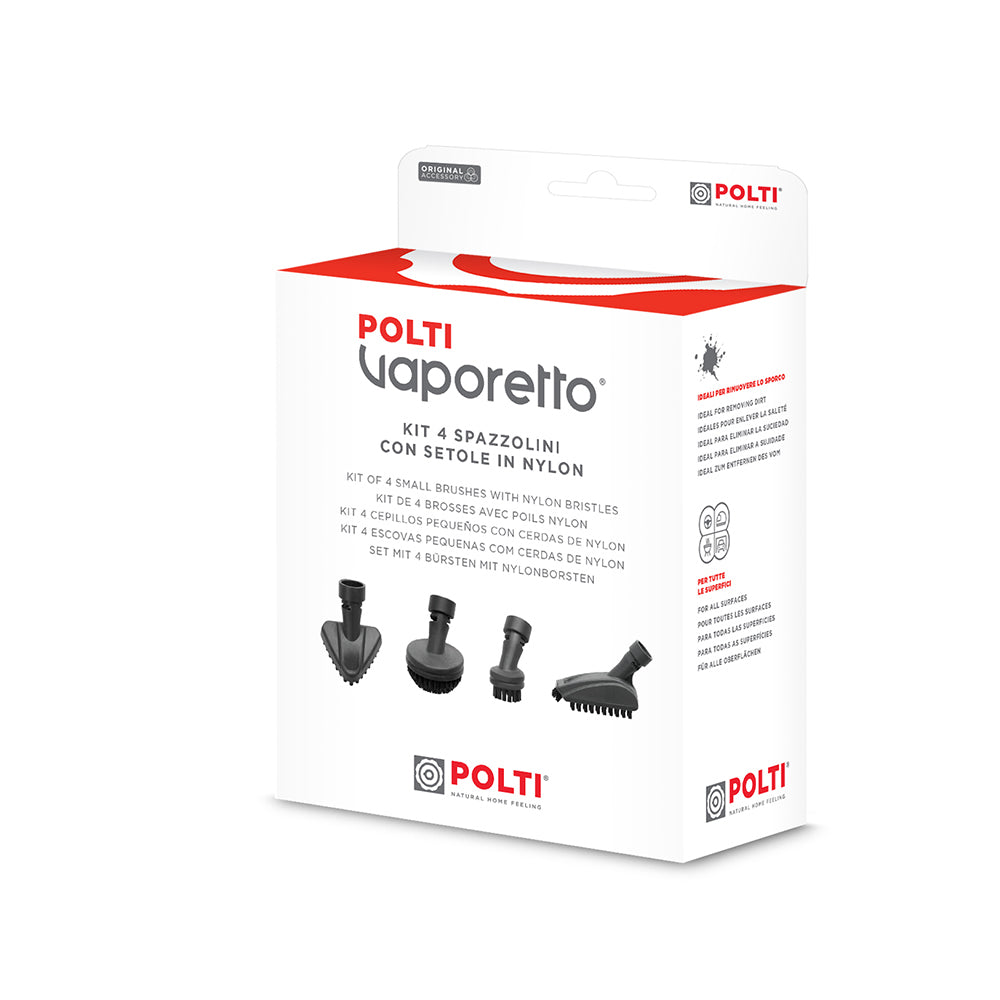 Polti Ersatzbürsten-Set – Nylon, Kunststoff, schwarz, 4er-Set, für SV660, SV650 & weitere