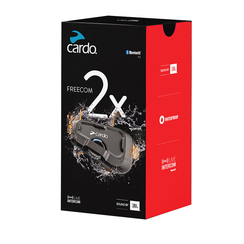 Cardo FREECOM 2X Duo Freisprecheinrichtung – Bluetooth 5.2 – Schwarz