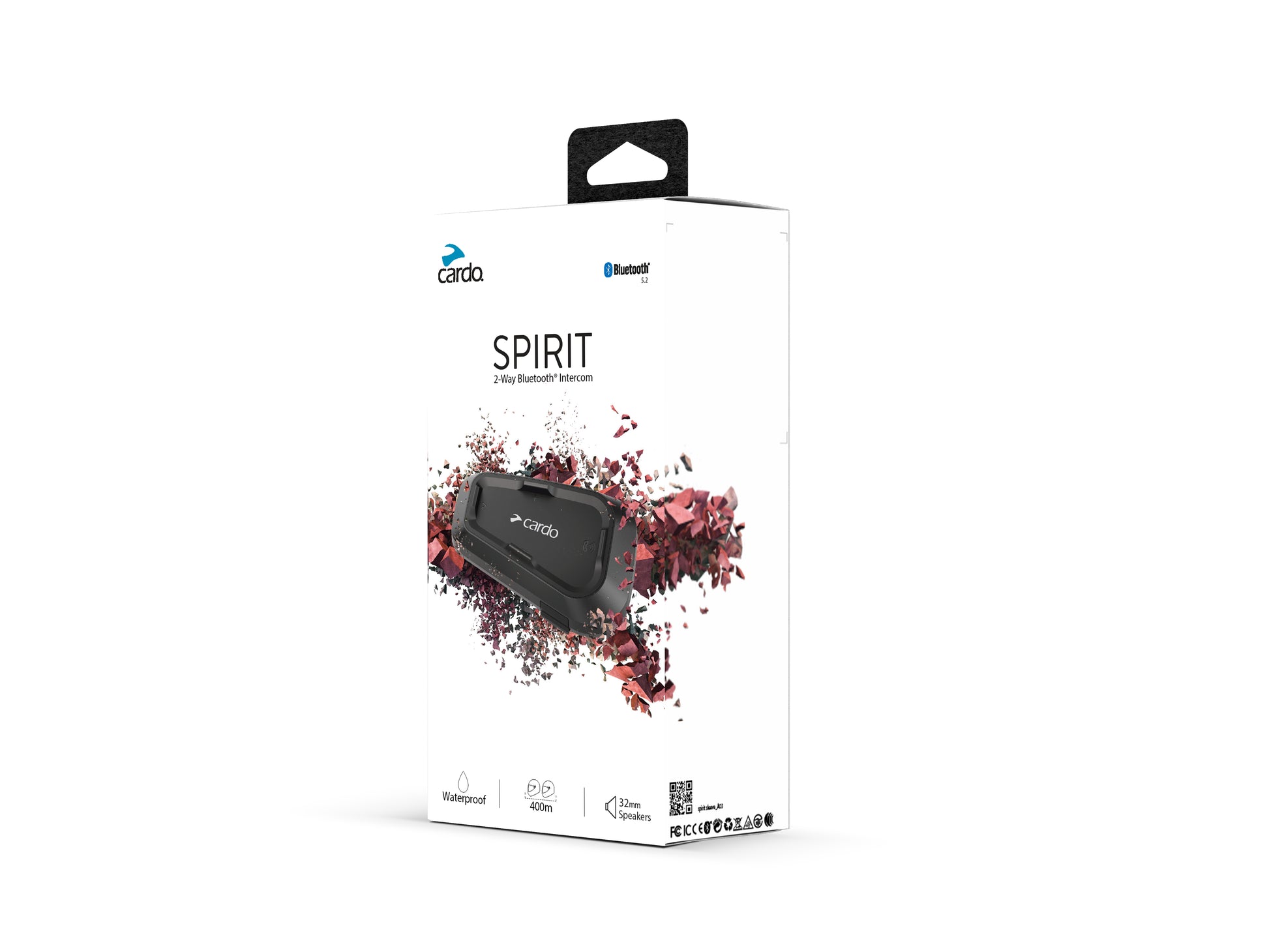 Cardo Spirit Single Freisprecheinrichtung – USB-C, Bluetooth 5.2 – Schwarz