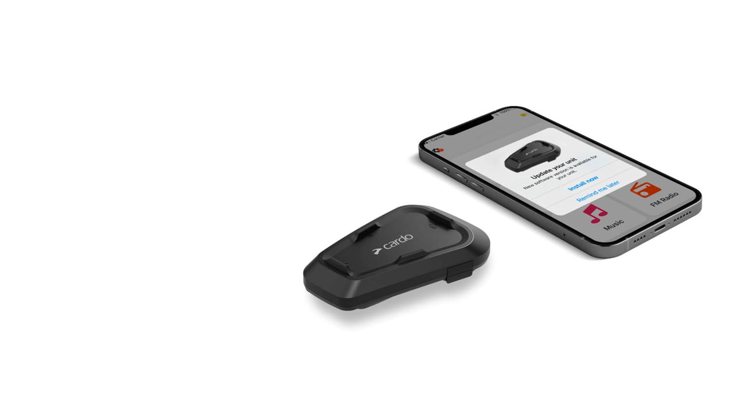 Cardo Spirit Single Freisprecheinrichtung – USB-C, Bluetooth 5.2 – Schwarz