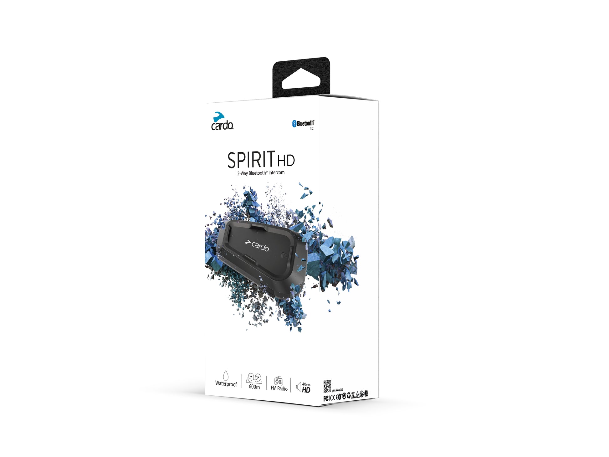 Cardo Spirit HD Single Freisprecheinrichtung – USB-C, Bluetooth 5.2 – für CE, UKCA – schwarz