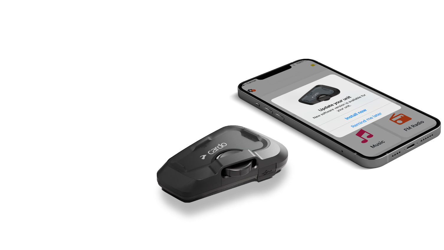 Cardo SPIRIT HD DUO Headset – Stereo, BT, USB-C, Schwarz, BT 5.2