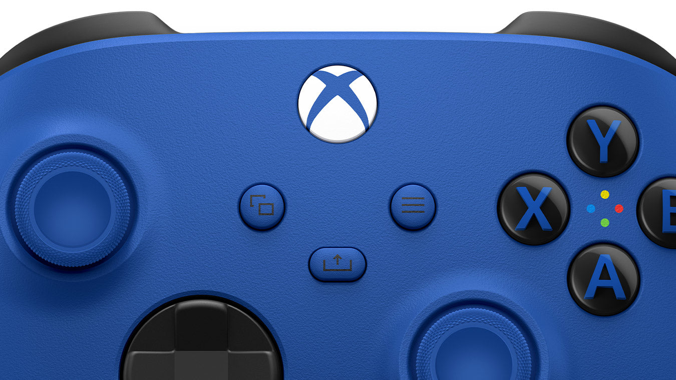 Microsoft Xbox Wireless Controller – Gamepad – Bluetooth, 40 h Akkulaufzeit, für Xbox & PC, Blau/Weiss