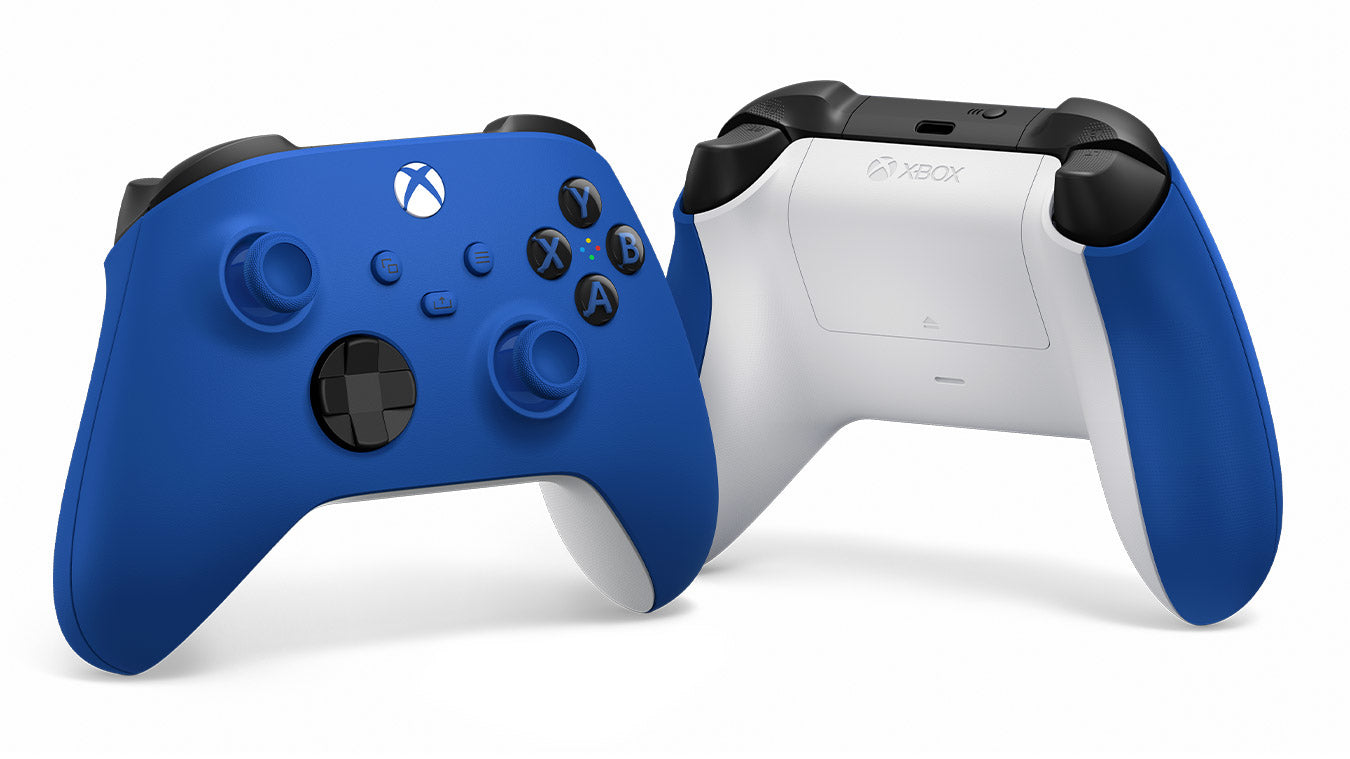 Microsoft Xbox Wireless Controller – Gamepad – Bluetooth, 40 h Akkulaufzeit, für Xbox & PC, Blau/Weiss