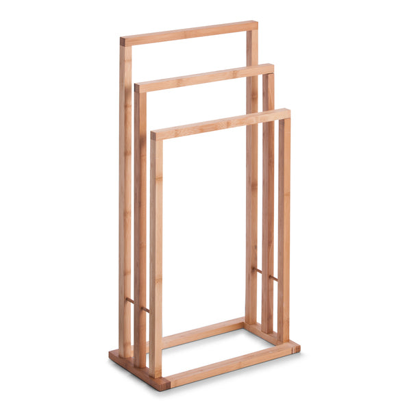 Zeller Present Handtuchständer – 3 Arme, 42×24×81,5 cm, Bambus, Holz