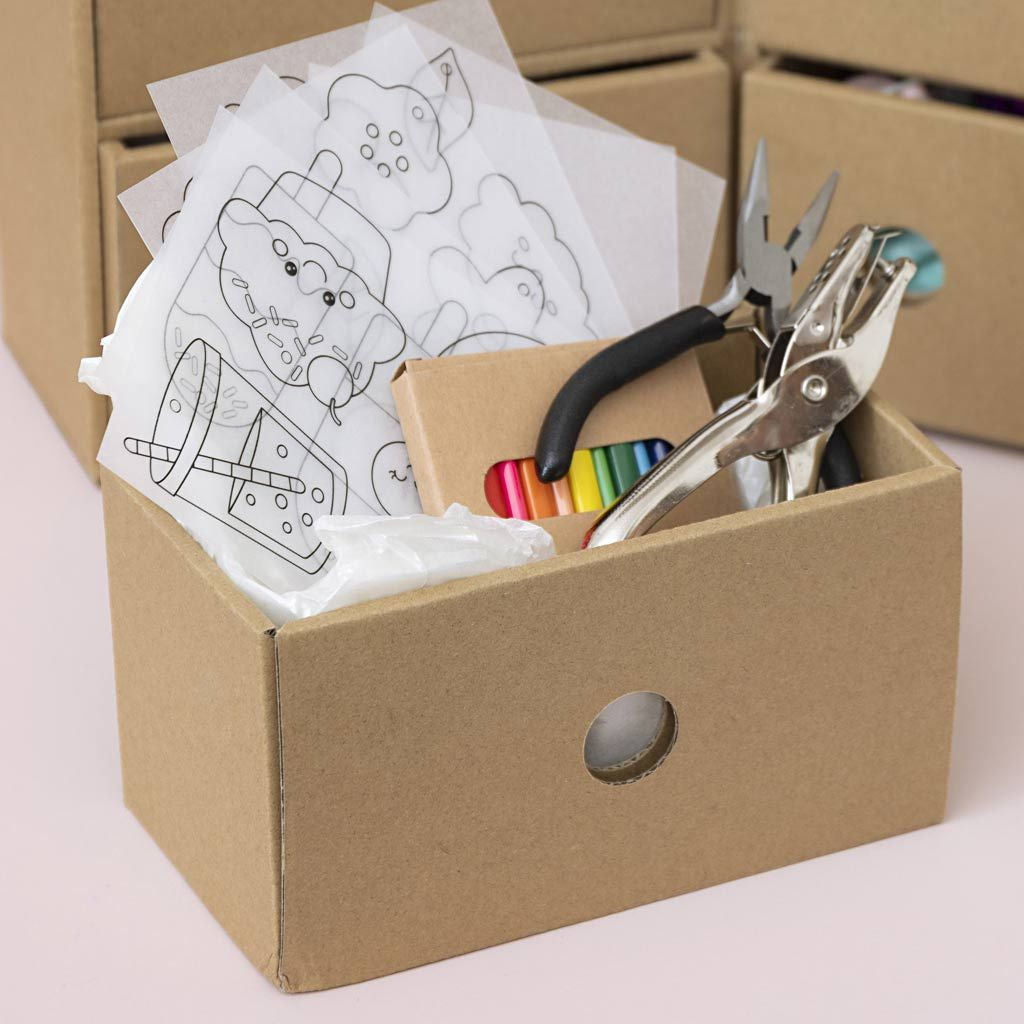 Creativ Company Bastel-Box Organizer – Bastelset – Mehrfarbig – ab 4 Jahren