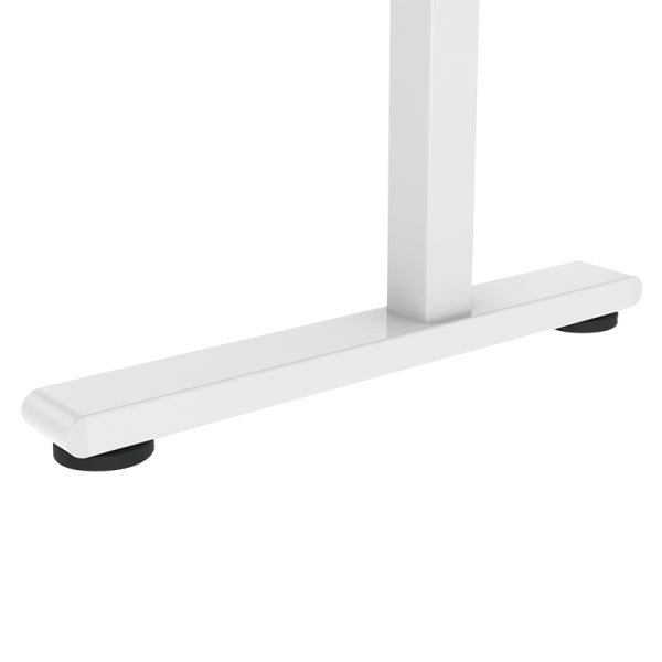 LogiLink EO0027W – Sitz-/Steh-Tisch, manuell, 140 × 60 cm, Höhe 70–117 cm, 40 kg, weiss