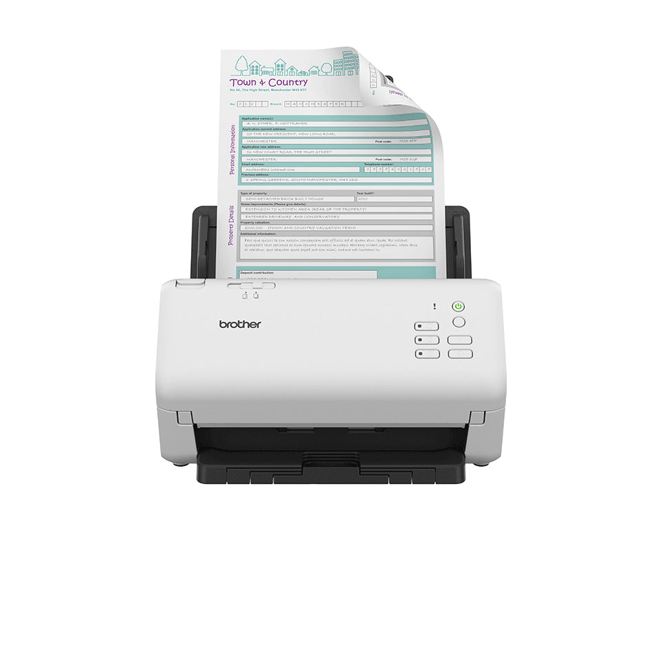 Brother ADS-4300N – Einzugsscanner, A4, Duplex, 40 Seiten pro Minute, ADF 80 Blatt, LAN, 1'200 dpi