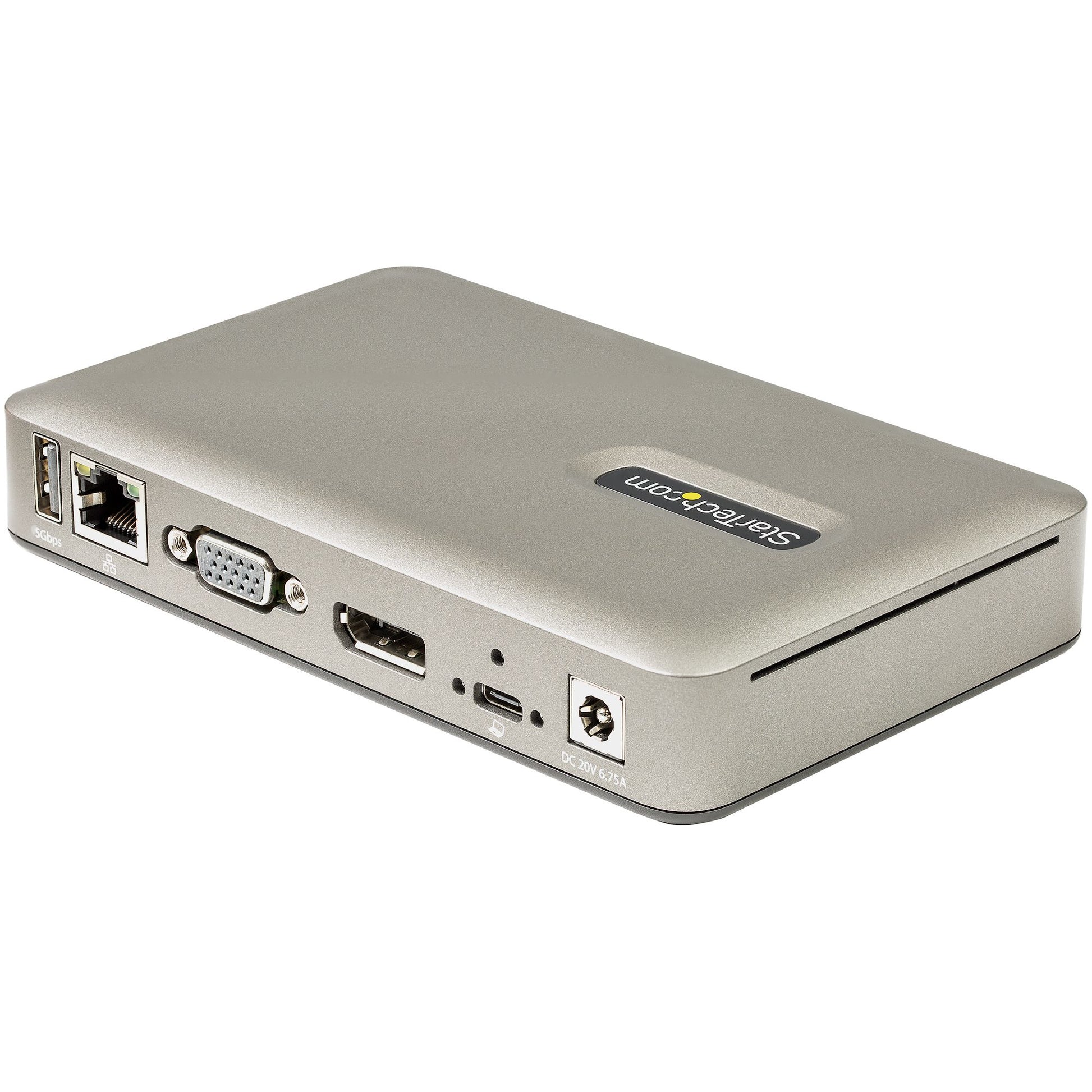 StarTech.com Dockingstation – USB-C, 1× DP, 1× VGA, 3× USB-A, 1× USB-C, 65 W PD, GbE, für Windows/Mac/ChromeOS