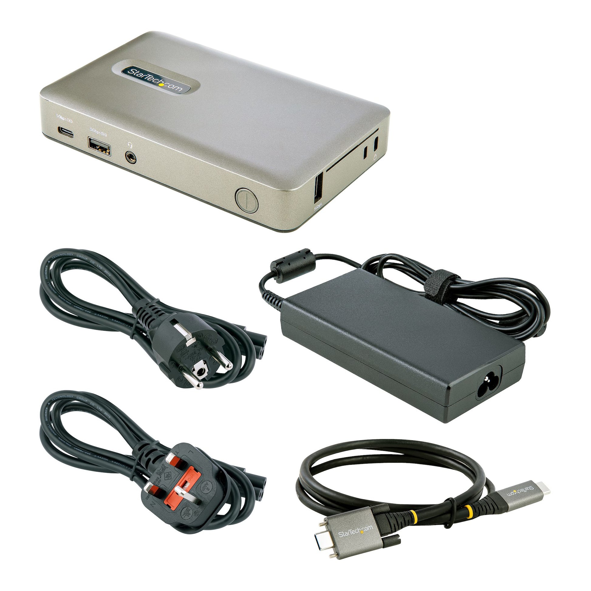 StarTech.com Dockingstation – USB-C, 1× DP, 1× VGA, 3× USB-A, 1× USB-C, 65 W PD, GbE, für Windows/Mac/ChromeOS