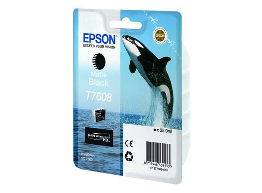 Epson T76084N10 Mattschwarz Tintenpatrone (Original) – 25,9 ml – für SureColor SC-P600