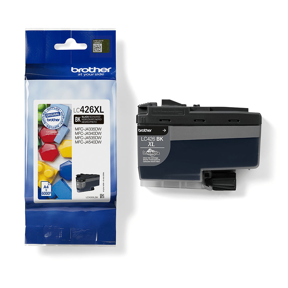 Brother Tintenpatrone LC-428XLBKP, Schwarz, 6'000 Seiten – für MFC-J5955, MFC-J6955, HL-J6010DW und andere