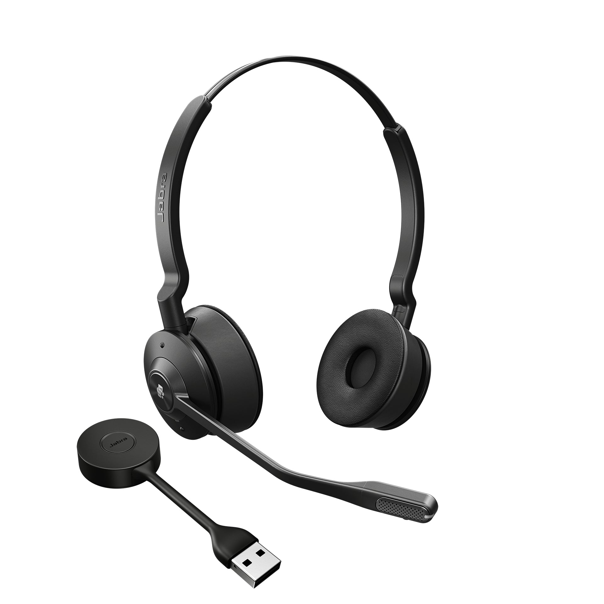 Jabra Engage 55 Office-Headset – On-Ear, Stereo, BT, mit USB-A-Dongle, Schwarz