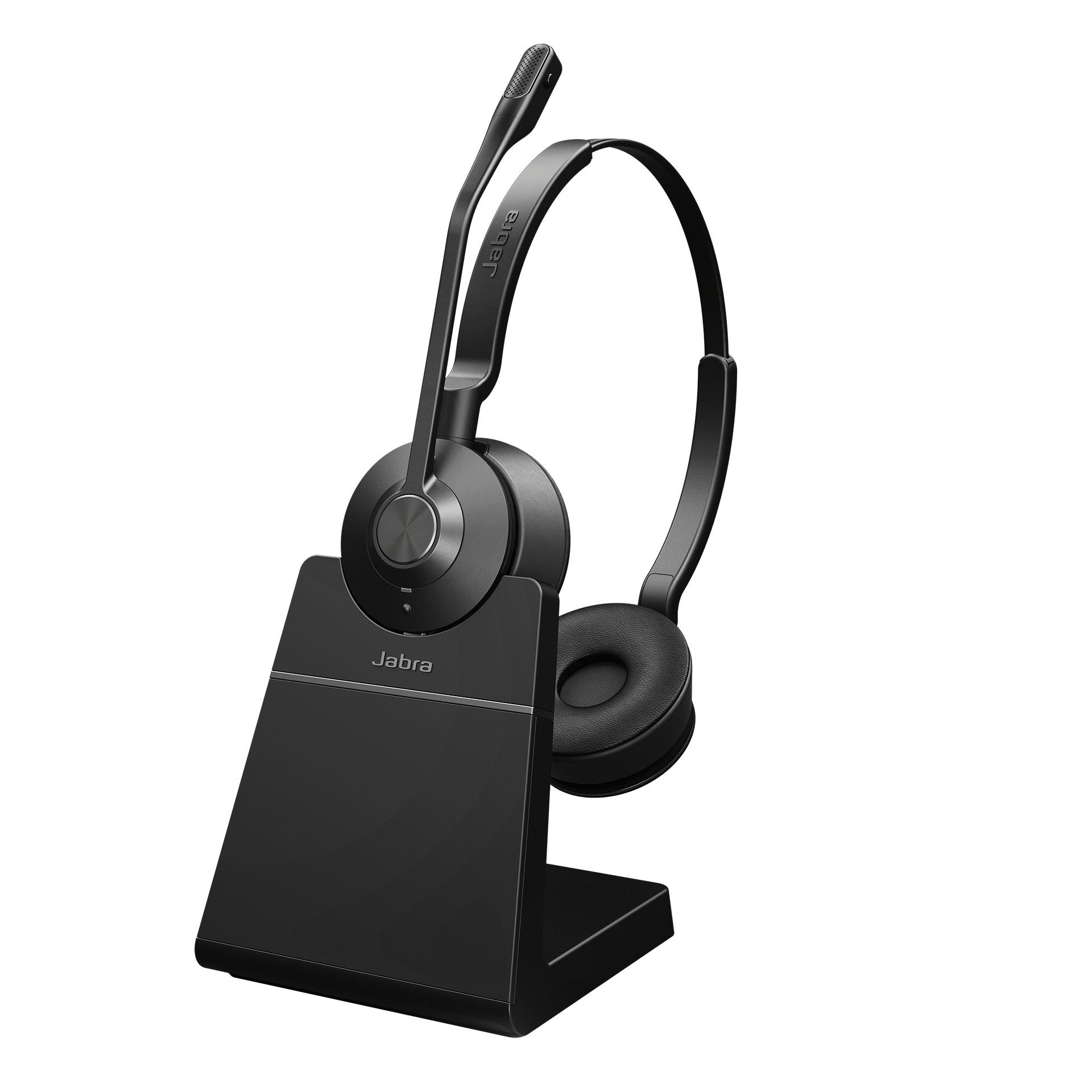 Jabra Engage 55 Office-Headset – On-Ear, Stereo, BT, mit USB-C-Dongle & Ladestation, Schwarz/Titan