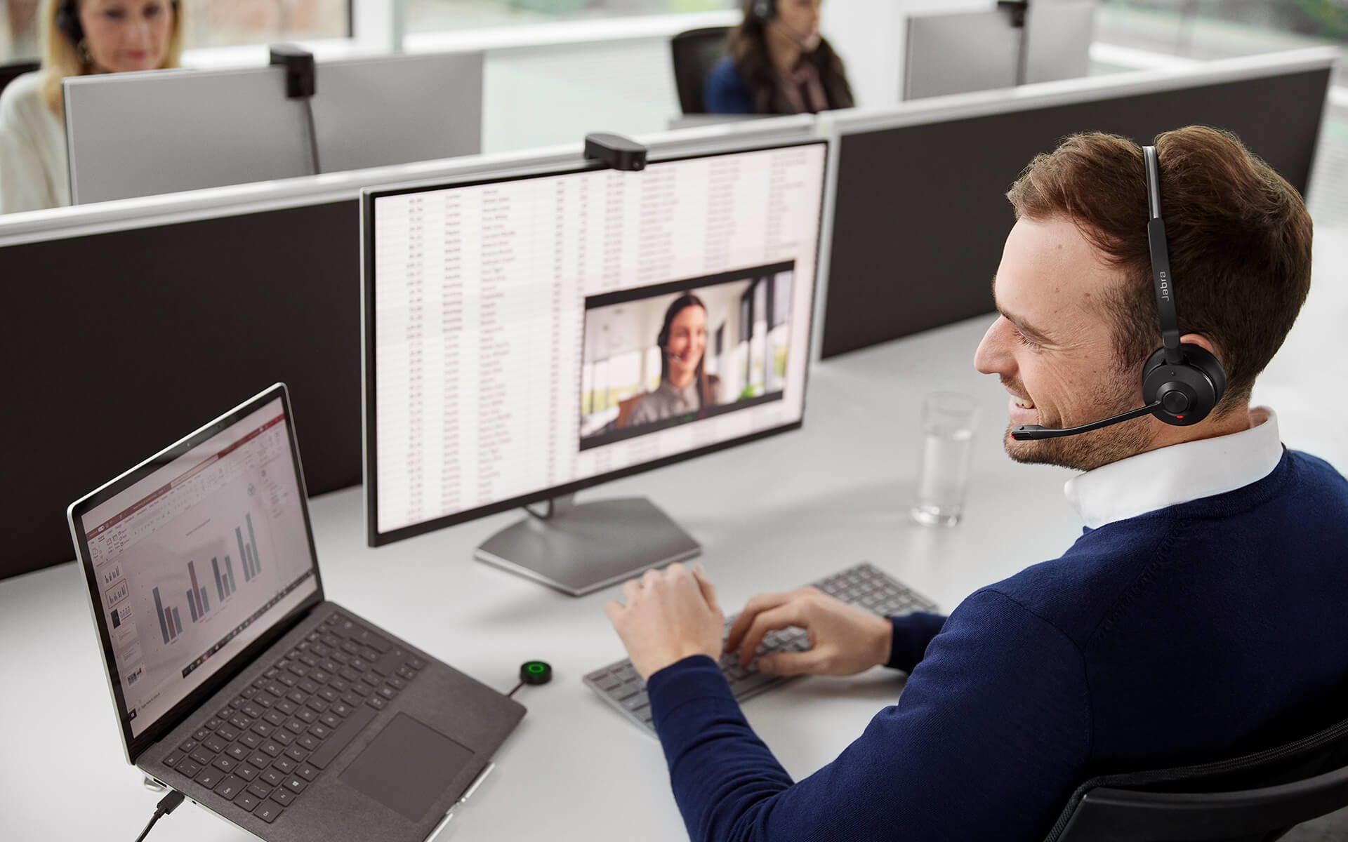 Jabra Engage 55 MS – Duo Headset – USB‑A – für Microsoft Teams – schwarz