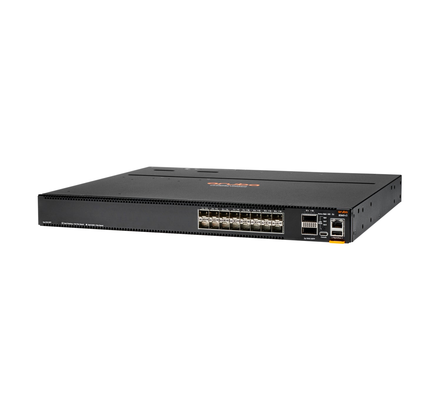 HPE Aruba Networking 8360-16Y2C v2 – Managed Switch – 16×25G SFP28, 2×100G QSFP28, L3, 1U