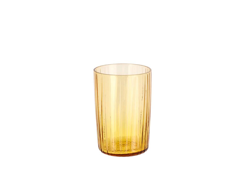 BITZ Kusintha Trinkglas – 4er Set, 280 ml, Ø 7,0 cm, Kristallglas, Bernstein, spülmaschinenfest