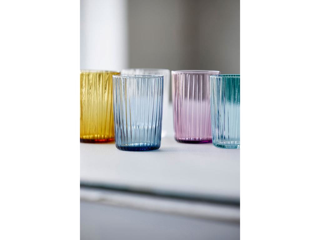 BITZ Trinkgläser – 4er Set, 280 ml, Ø 7 cm, Kristallglas, Dunkelblau, spülmaschinenfest