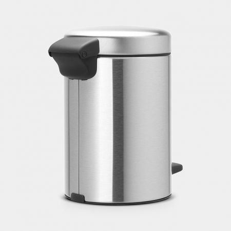 Brabantia NewIcon Treteimer – 3 l – Edelstahl, rund – Soft-Close, Anti-Rutsch-Basis