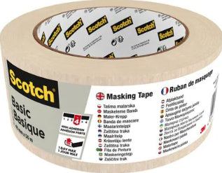 3M Malerband Basic, beige – 48 mm × 50 m, innen, rückstandsfrei bis 1 Tag