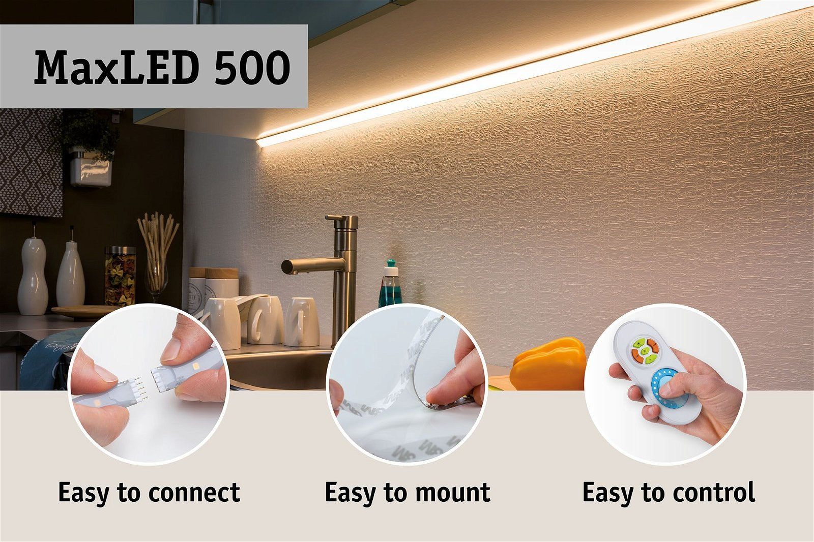 Paulmann LED-Strip MaxLED 500 – Zigbee, RGBW, dimmbar – weiss einstellbar – 5 m