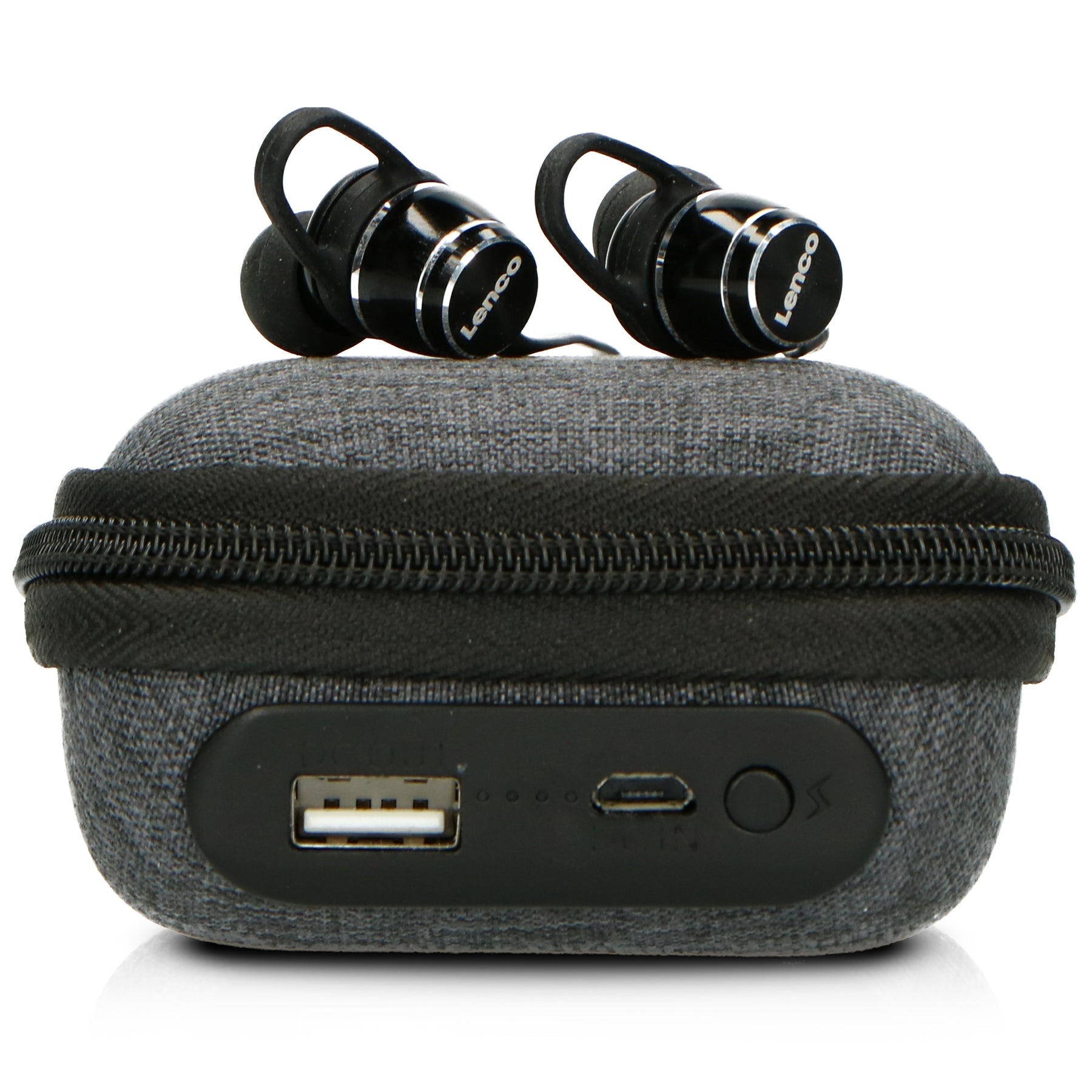 Lenco EPB-160BK In-Ear Kopfhörer – Stereo, BT 5.0, mit Ladecase, Schwarz