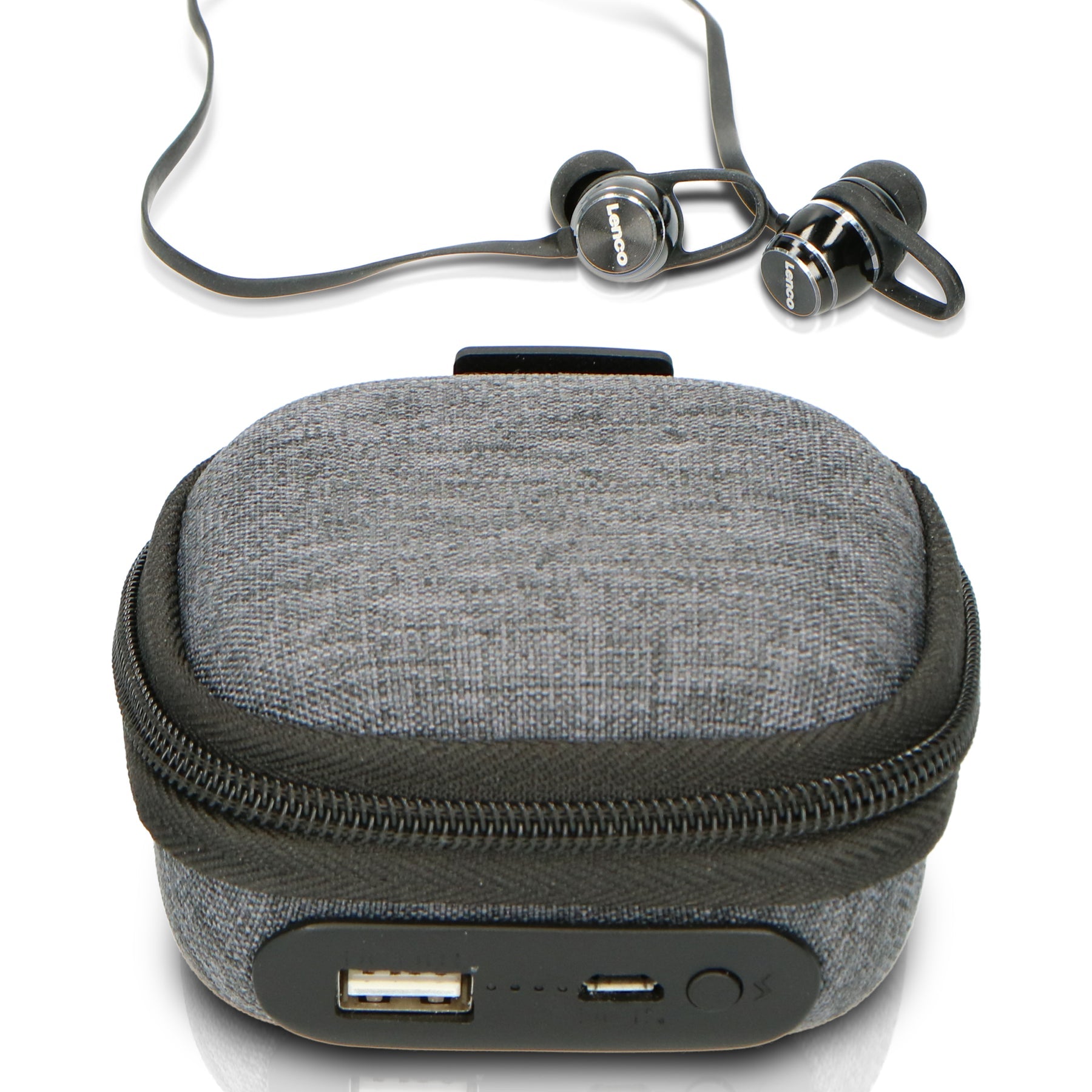 Lenco EPB-160BK In-Ear Kopfhörer – Stereo, BT 5.0, mit Ladecase, Schwarz