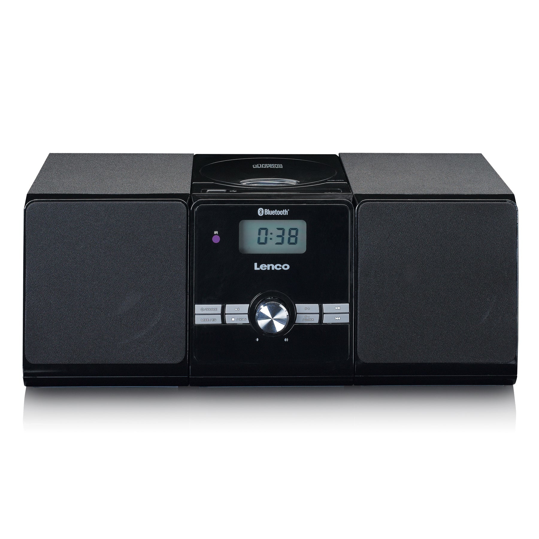 Lenco MC-030BK – Stereo-Vollverstärker, 2×5 W, USB, AUX, 3,5 mm Kopfhörer, Schwarz