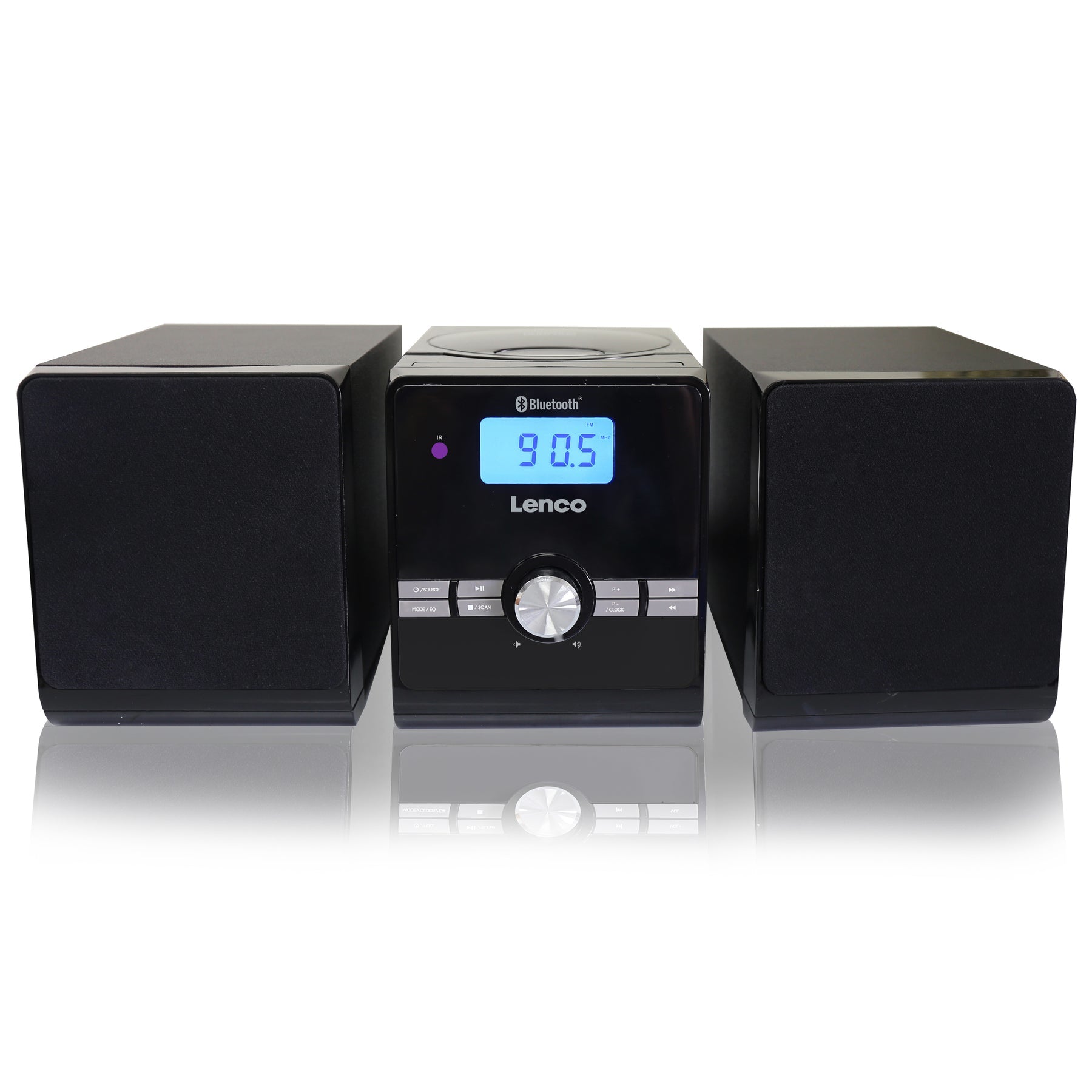 Lenco MC-030BK – Stereo-Vollverstärker, 2×5 W, USB, AUX, 3,5 mm Kopfhörer, Schwarz