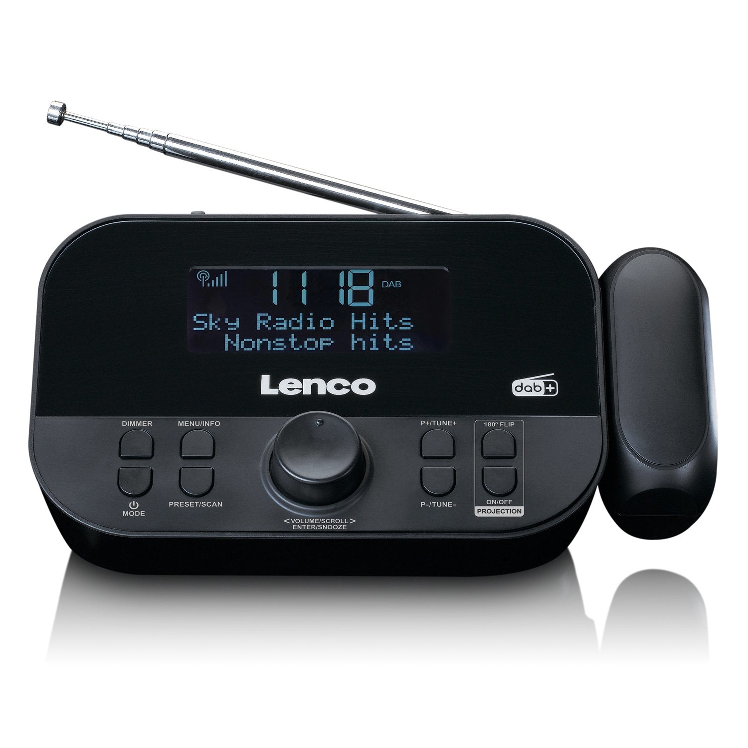 Lenco CR-615BK – Radiowecker – DAB+, UKW, Netzbetrieb – Schwarz