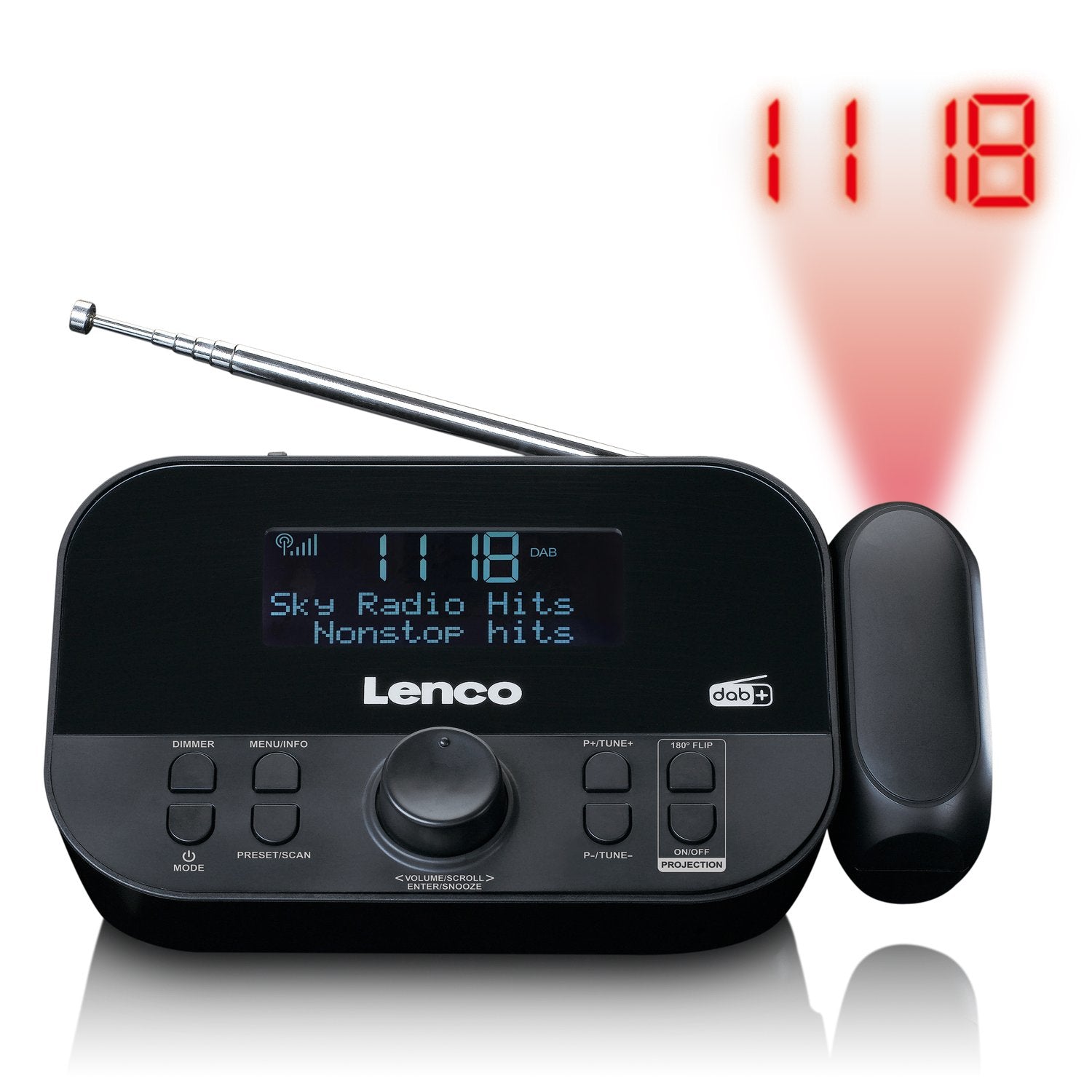 Lenco CR-615BK – Radiowecker – DAB+, UKW, Netzbetrieb – Schwarz