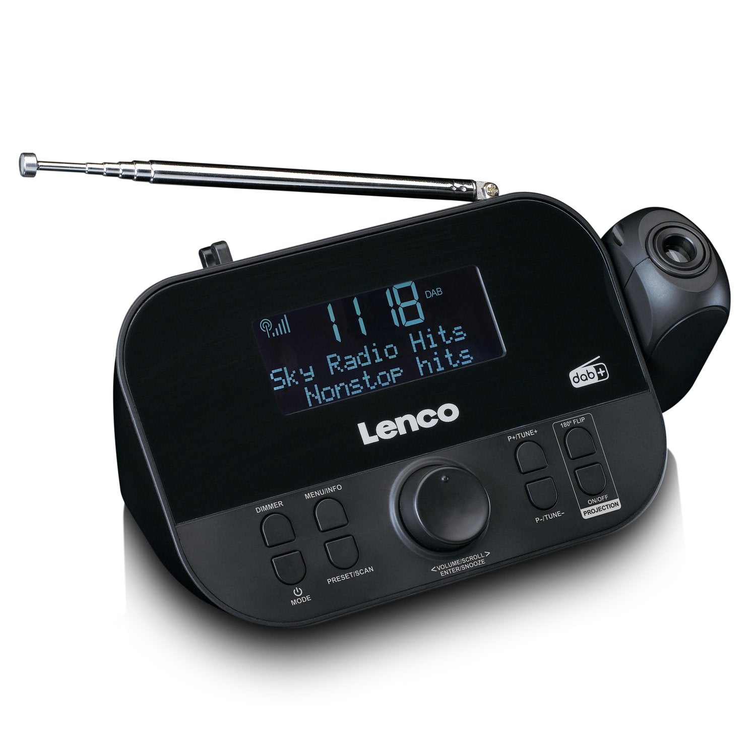 Lenco CR-615BK – Radiowecker – DAB+, UKW, Netzbetrieb – Schwarz