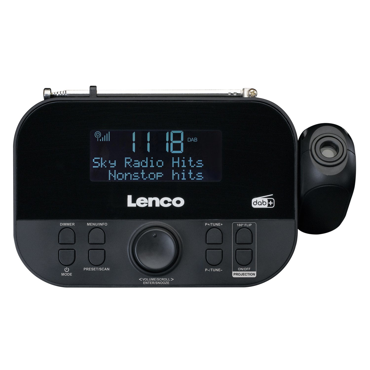 Lenco CR-615BK – Radiowecker – DAB+, UKW, Netzbetrieb – Schwarz