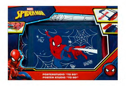 Undercover Posterstudio to go – Reisemalset – Spider Man – 10,5 m Rolle, 70 Poster, 8 Stifte, 1 Stickerbogen