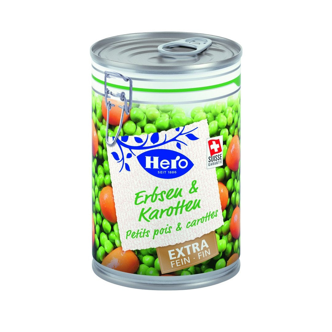 Hero Erbsen/Karotten extra fein – vegan – 420 g