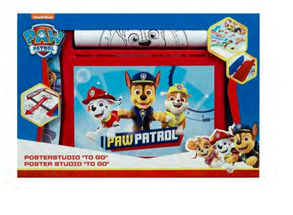 Undercover Posterstudio to go – Reisemalset – Paw Patrol – 10,5 m Posterrolle, 70 Poster, 8 Stifte
