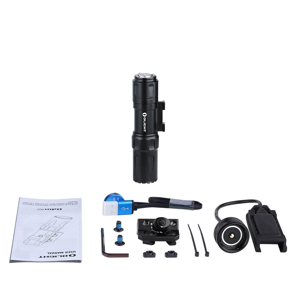 Olight Odin Mini Taschenlampe – 1250 lm, 240 m, IPX8, Akku 2040 mAh – Schwarz
