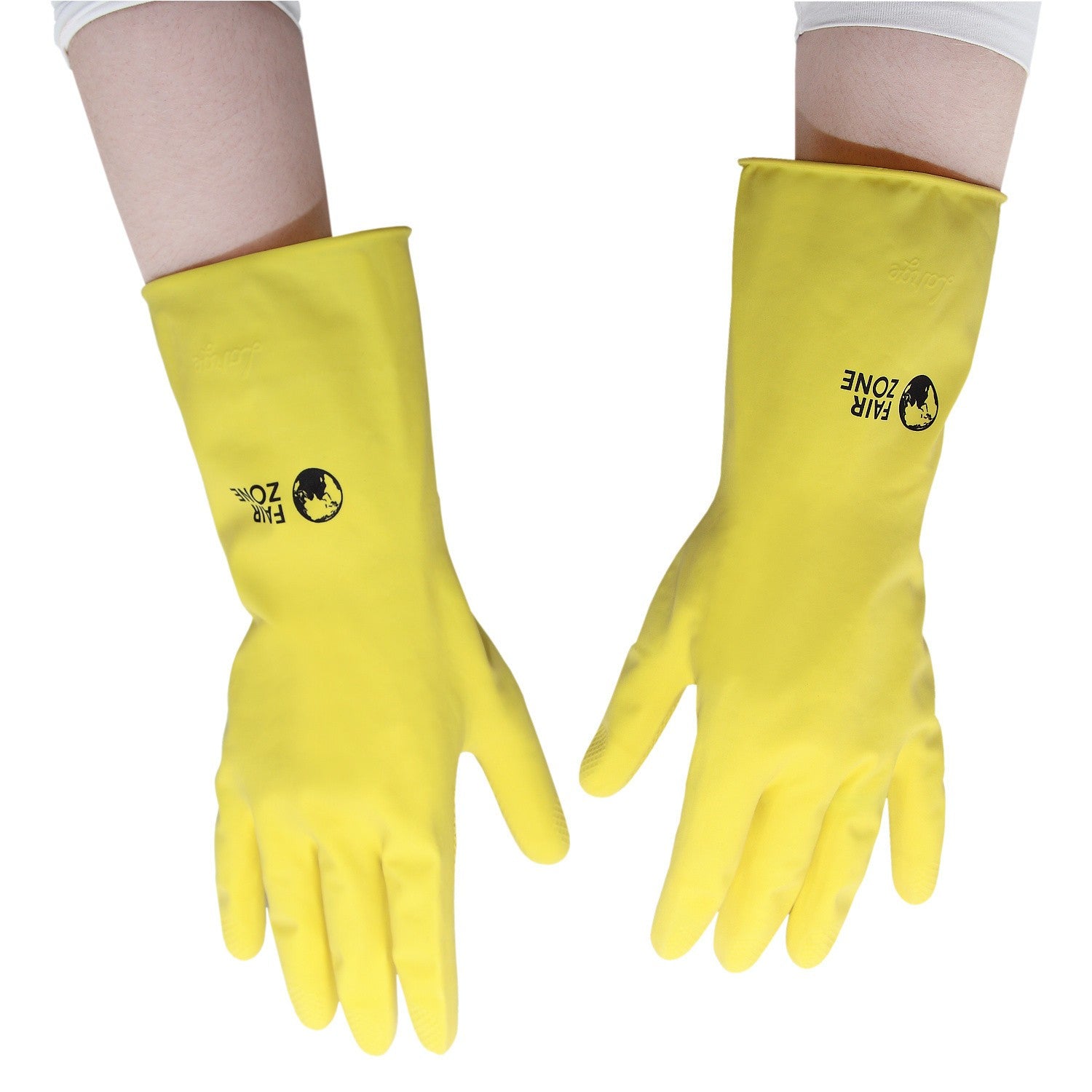 Fair Zone Haushaltshandschuhe M – Naturkautschuk – Gelb – 1 Paar