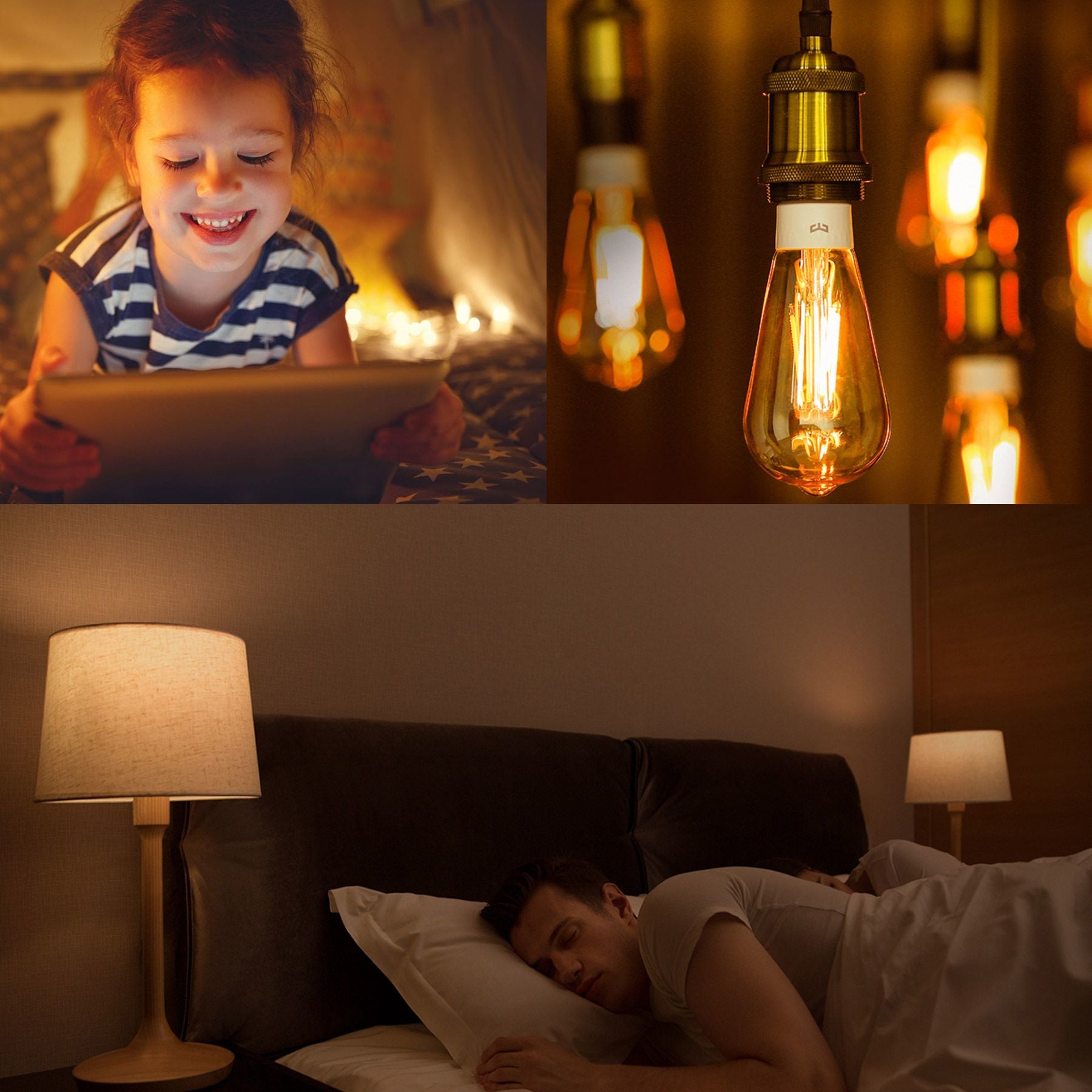 Yeelight Smart-Leuchtmittel E27 ST64 – Warmweiss 2000 K, 500 lm, 6 W, WLAN – für Apple HomeKit – IP20 – 1 Stk.