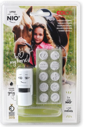 Colop Little NIO – Motivstempel, Motiv Pferde